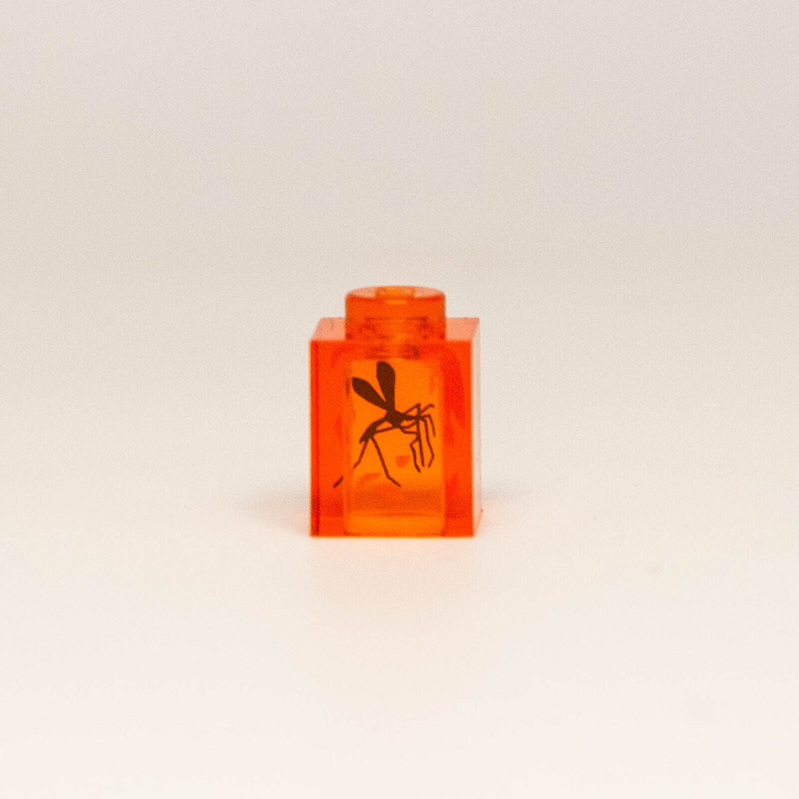 LEGO Jurassic Park World - Mosquito Amber Brick - Trans Orange 1x1 Bug Dinosaur - StudBee
