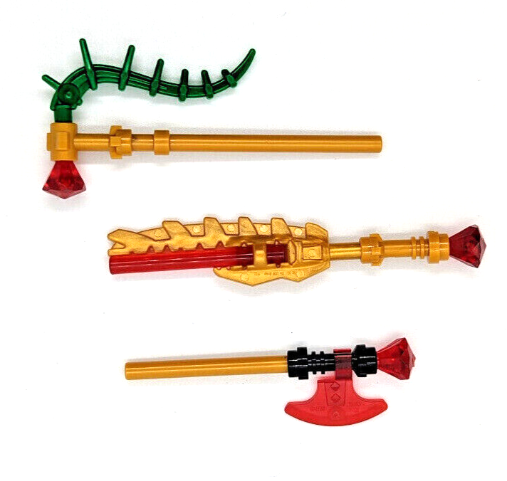 LEGO Chima Minifigure - Crominus Tattered Cape (loc023) Crocodile w/ 3 Weapons