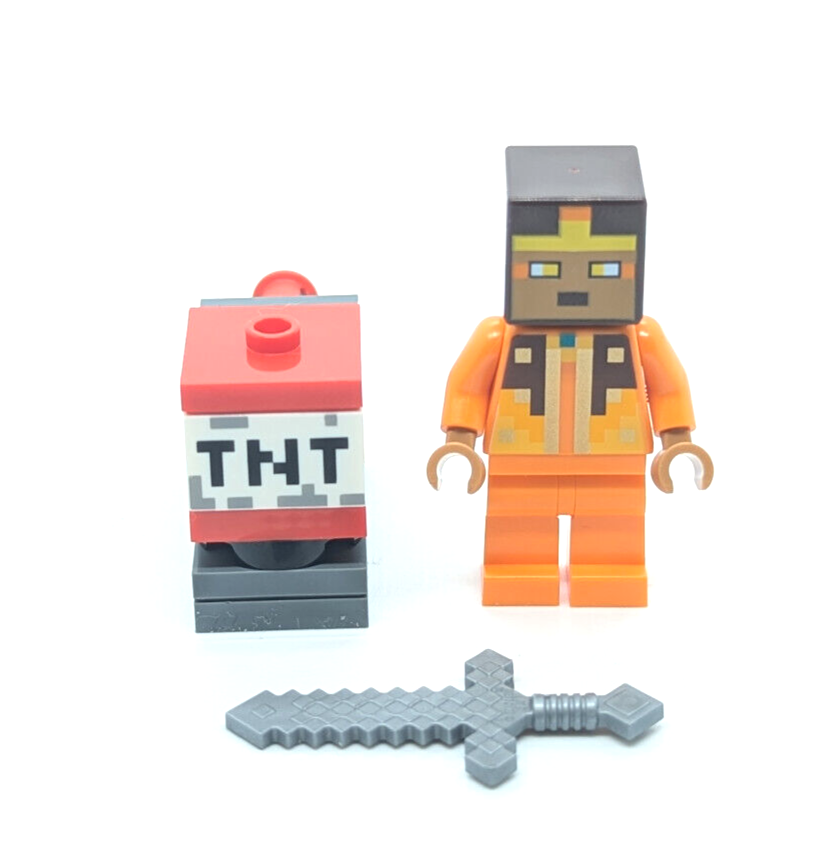 New LEGO Minecraft Orange Hero Minifigure & TNT Launcher 662406 Golden Knight - StudBee