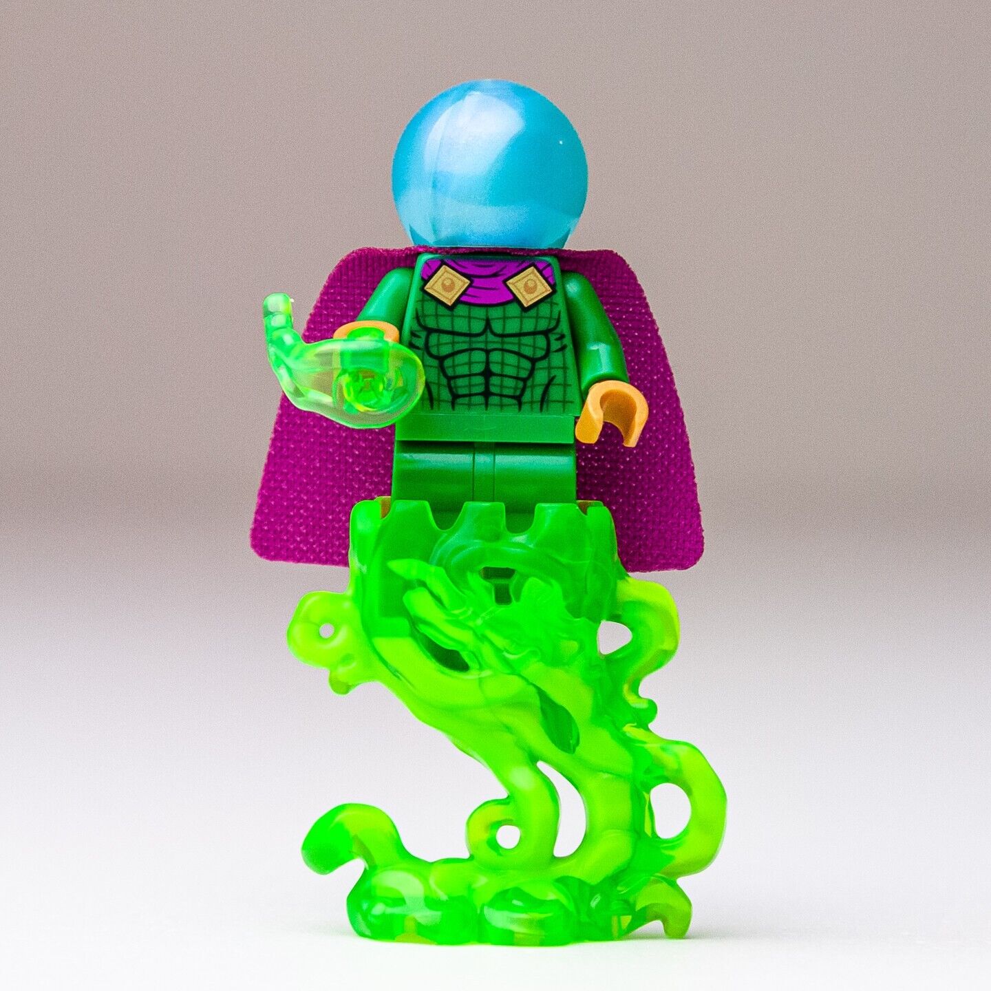 New LEGO Minifigure - Mysterio Light Gray Head - Marvel Spider Man 76174 (sh681) - StudBee