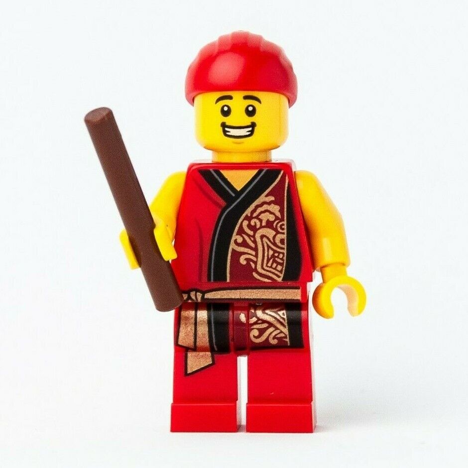 New LEGO Lion Dance Musician Minifigure w/ Accessory - Lion Dance  80104 hol179 - StudBee