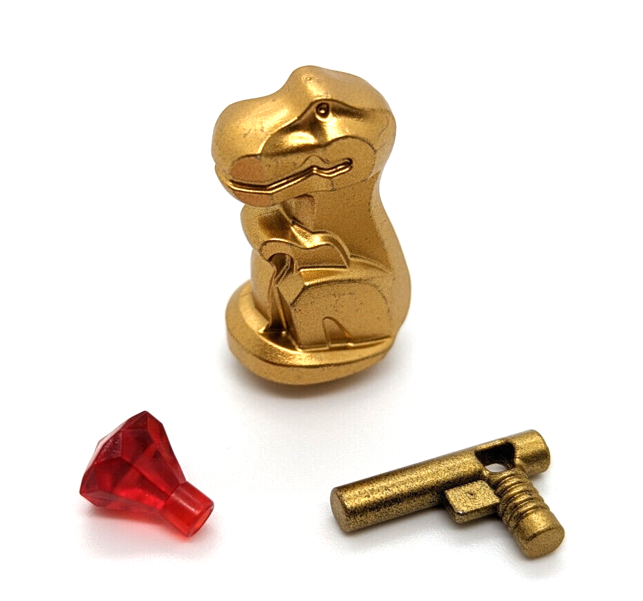 (Lot of 2) Lego Agent Minifigures Gold Tooth & Saw Fist w/ Gold Dinosaur (agt007 - StudBee