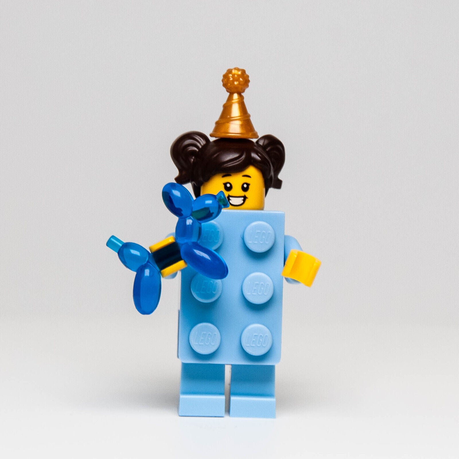 New Lego BAM Minifigure (hol298)Birthday Brick Suit Costume Girl w/ Balloon Dog