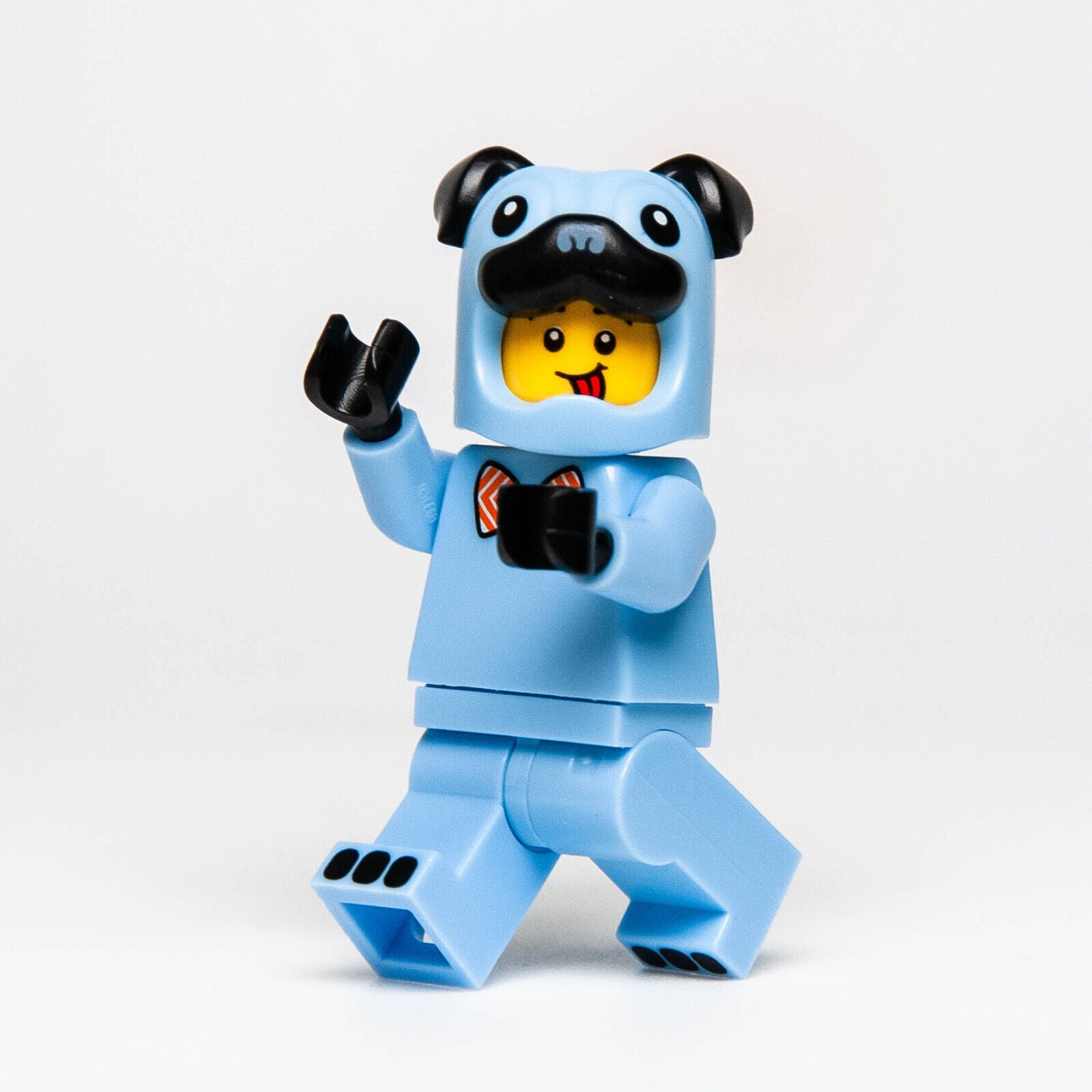 New Lego Store Build-A-Minifig 2021 - Bow Tie Blue Pug Costume Guy BAM (hol245) - StudBee
