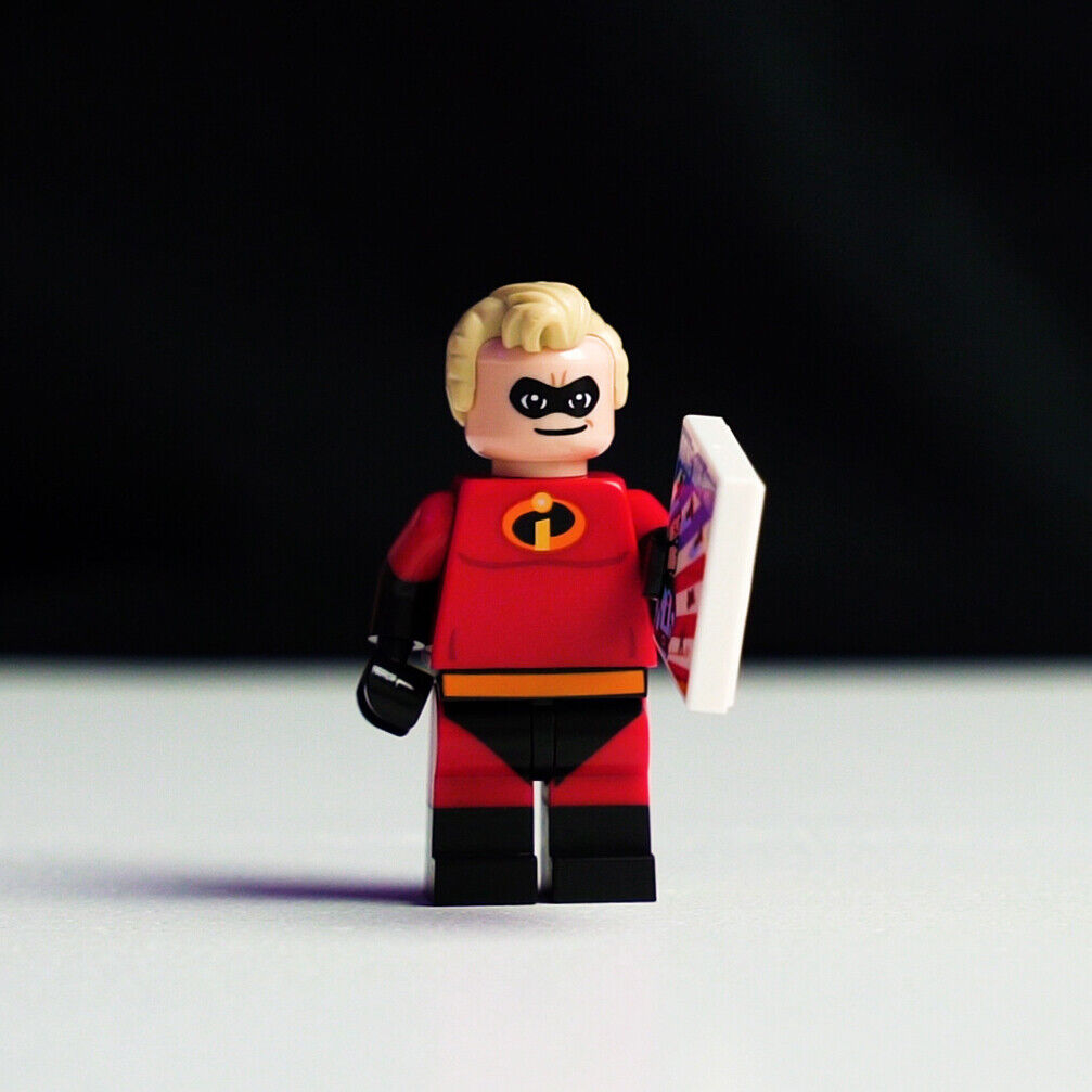 New LEGO Mr Incredible (w/ Stand, Tile) Minifigure Disney dis013 (coldis-13) - StudBee