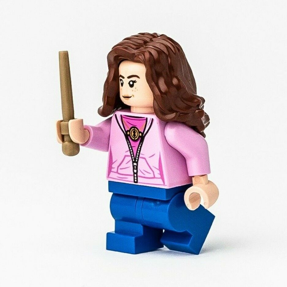 New LEGO Hermione Granger, Bright Pink Jacket Minifigure - 75947 (hp181) - StudBee