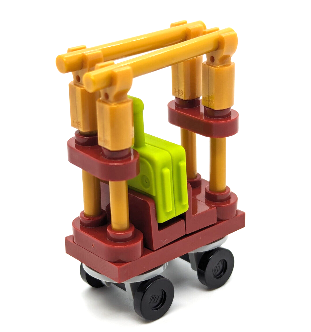 Lego Boutique Hotel Minifigures: Bellhop & Receptionist w/ Luggage Cart 10297 - StudBee