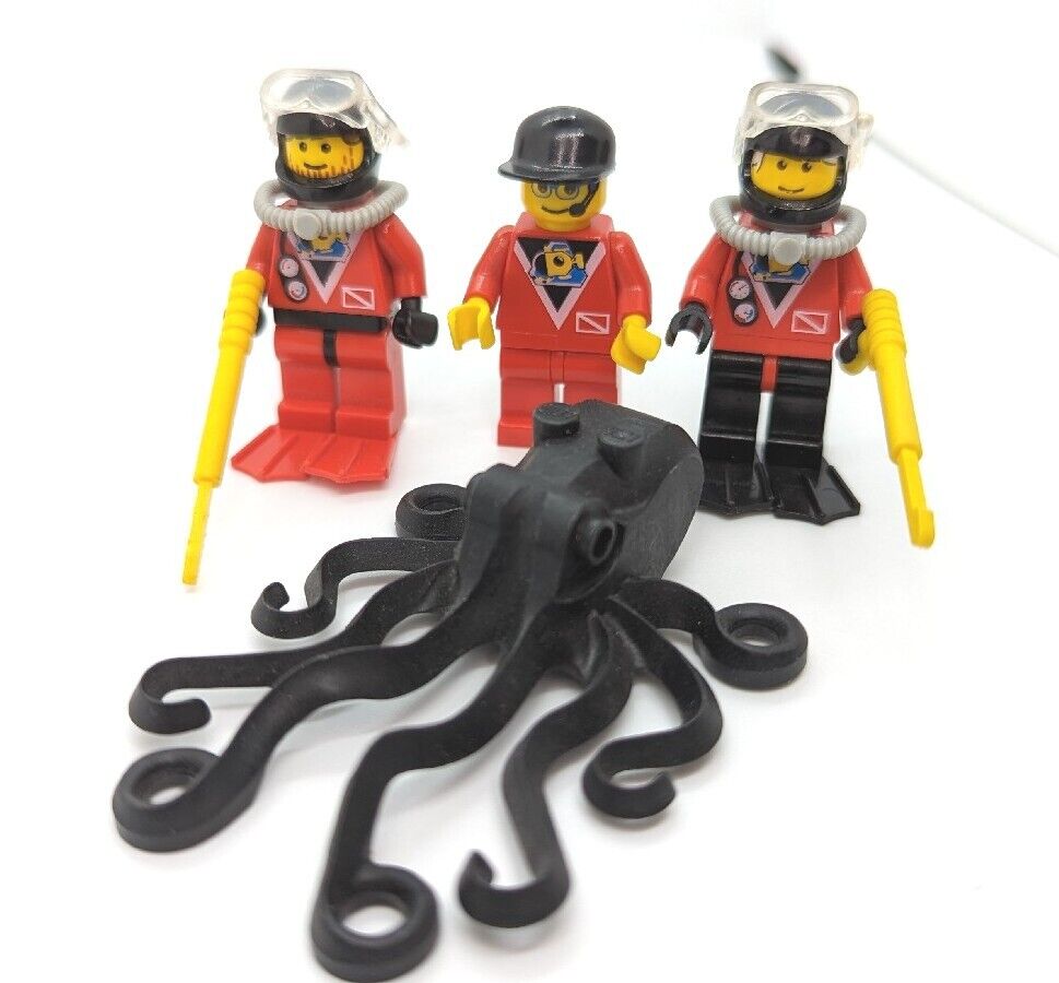 LEGO Town Deep Reef Refuge 6441 Minifigure Lot w/Octopus - StudBee