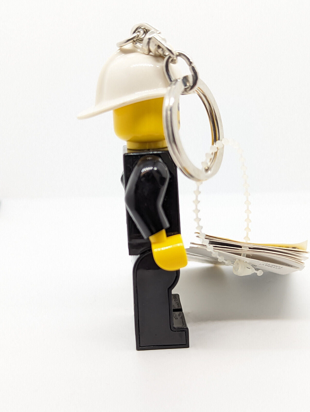 NEW Lego Minifigure Firefighter LED Key Chain, Flashlight Mini Torch 3" Tall - StudBee