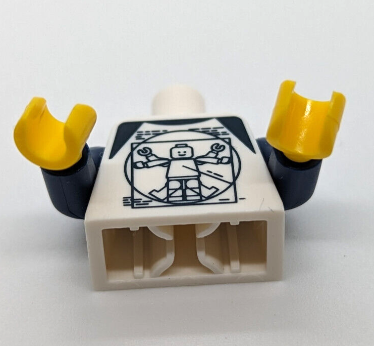 LEGO Minifigure BAM 2020Torso - Vitruvian da Vinci Pattern Shirt - StudBee