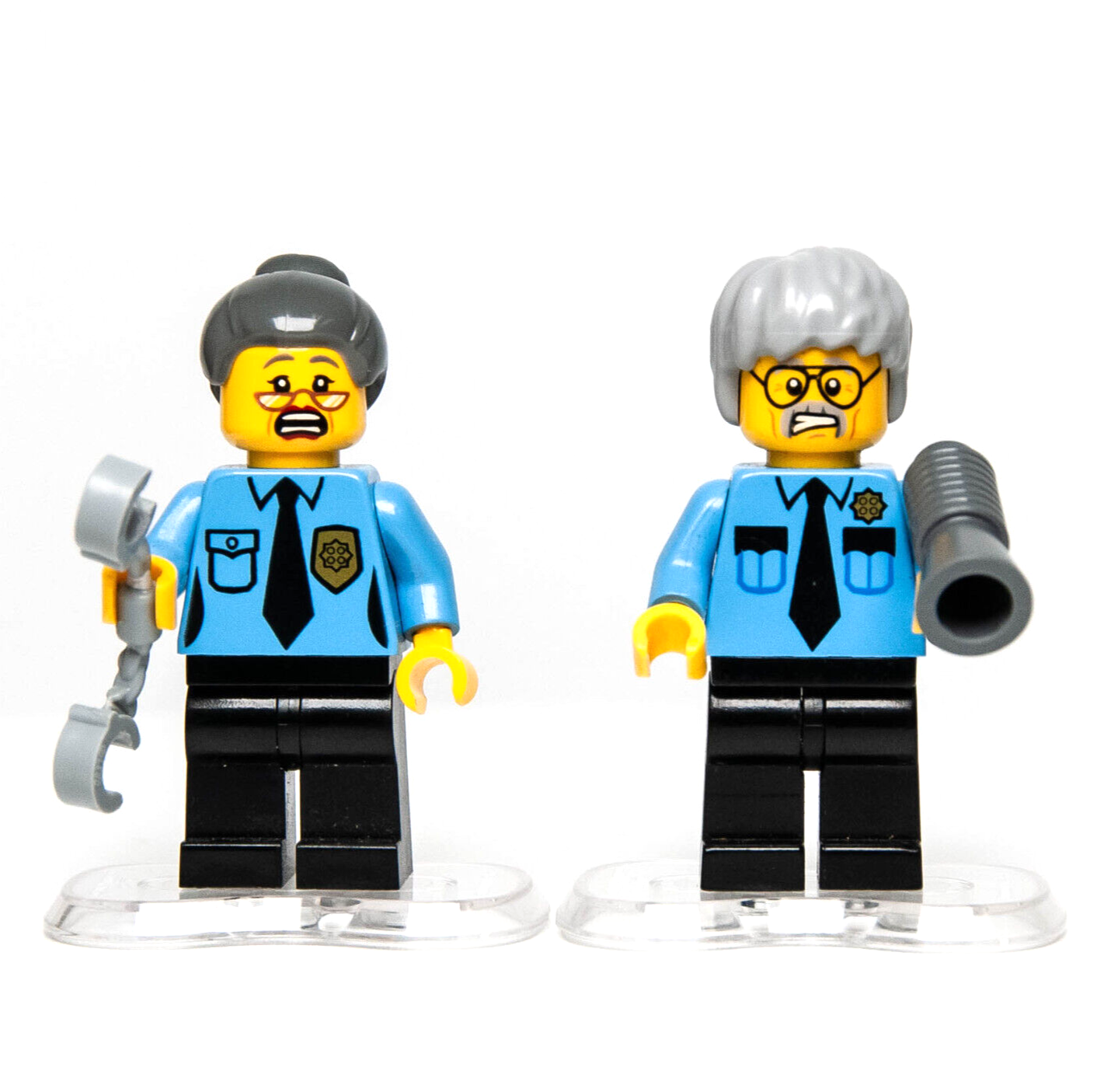 New (Lof of 2) LEGO Movie Ma & Pa Cop Minifigures Kragle 70809 (tlm019 tlm020)