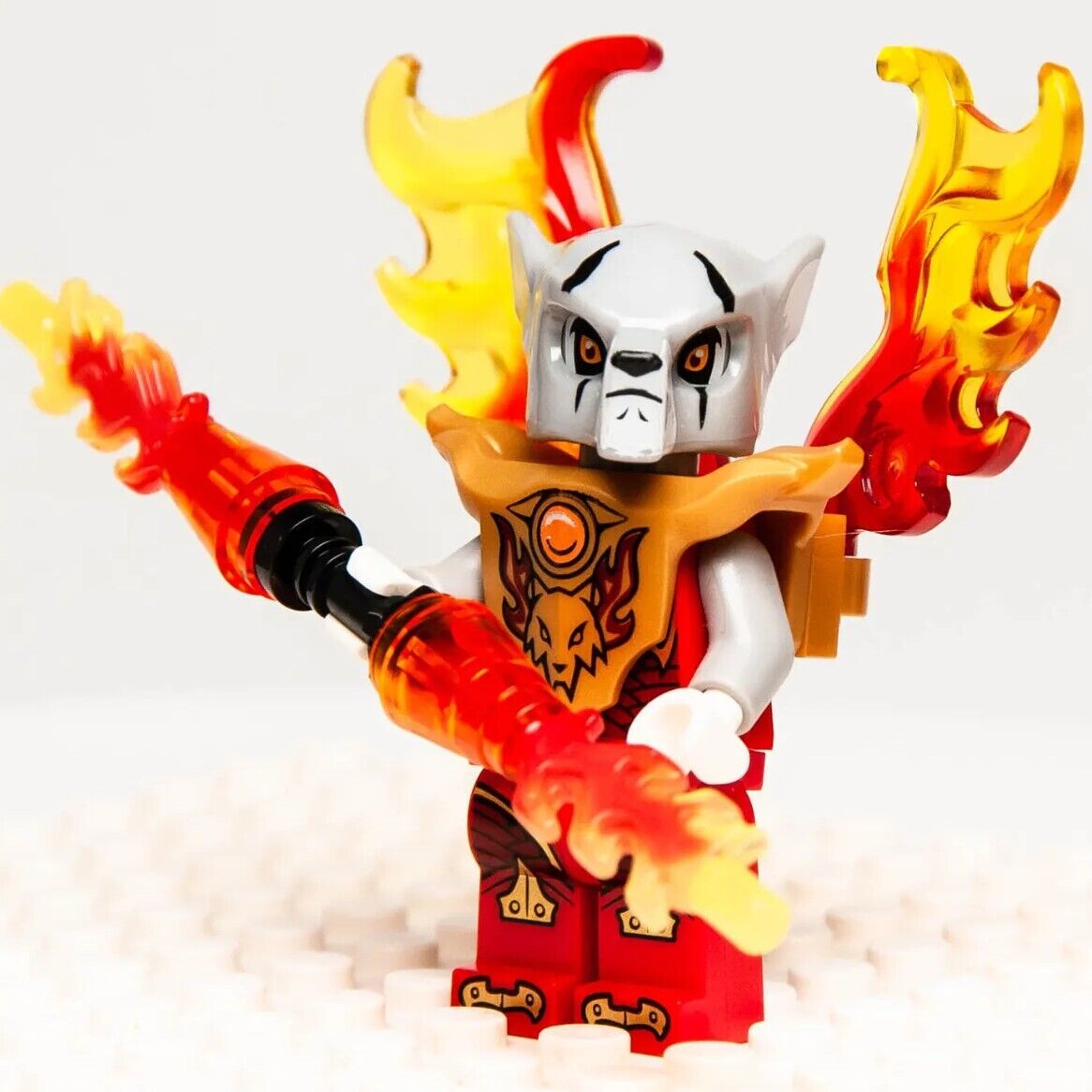 LEGO Chima Wolf Minifigure -  Worriz Fire Chi Breastplate (loc129) 70220 - StudBee