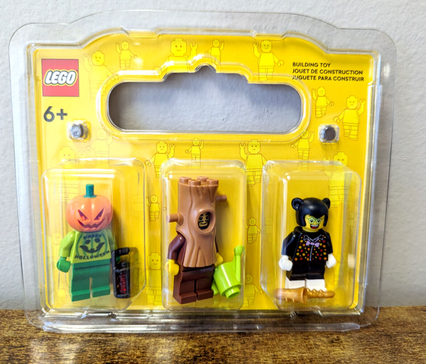 New (Lot of 3) Lego BAM 2023 Minifigures: Halloween Tree Cat Jack-O-Lantern (blk - StudBee