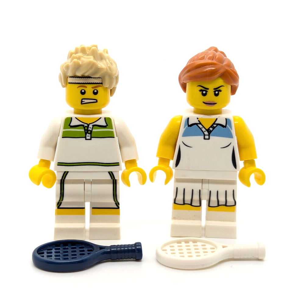 LEGO CMF Minifigure Series Pair - Tennis Player & Ace - Doubles Team - StudBee