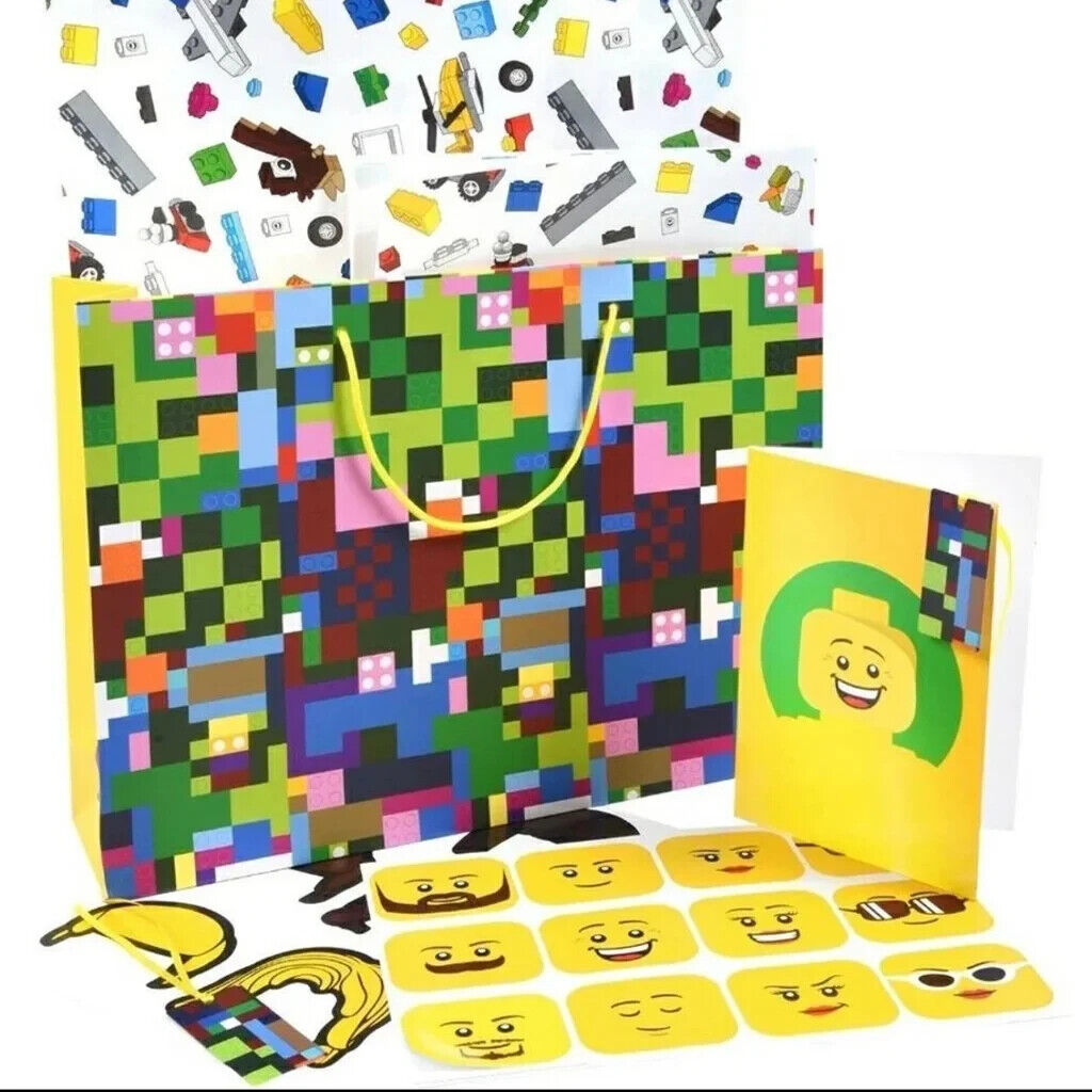 LEGO VIP Gifting Set - Gift Bag, Tissue Paper, Card, Stickers 5006008 852120 - StudBee