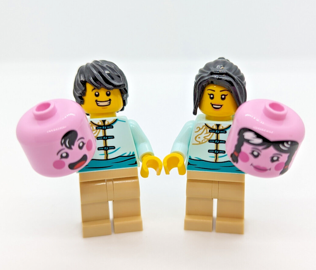 (Lot of 2) LEGO Chinese Lunar New Year Minifigures: Parade Participants 80111 - StudBee