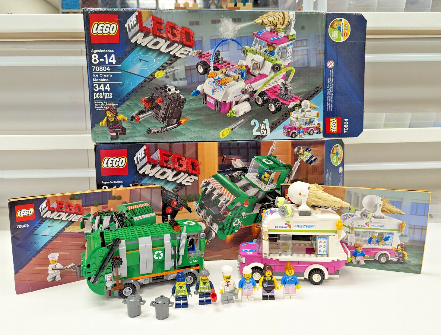 The LEGO Movie Set Lot: Trash Chomper 70805 & Ice Cream Machine 70804 - StudBee