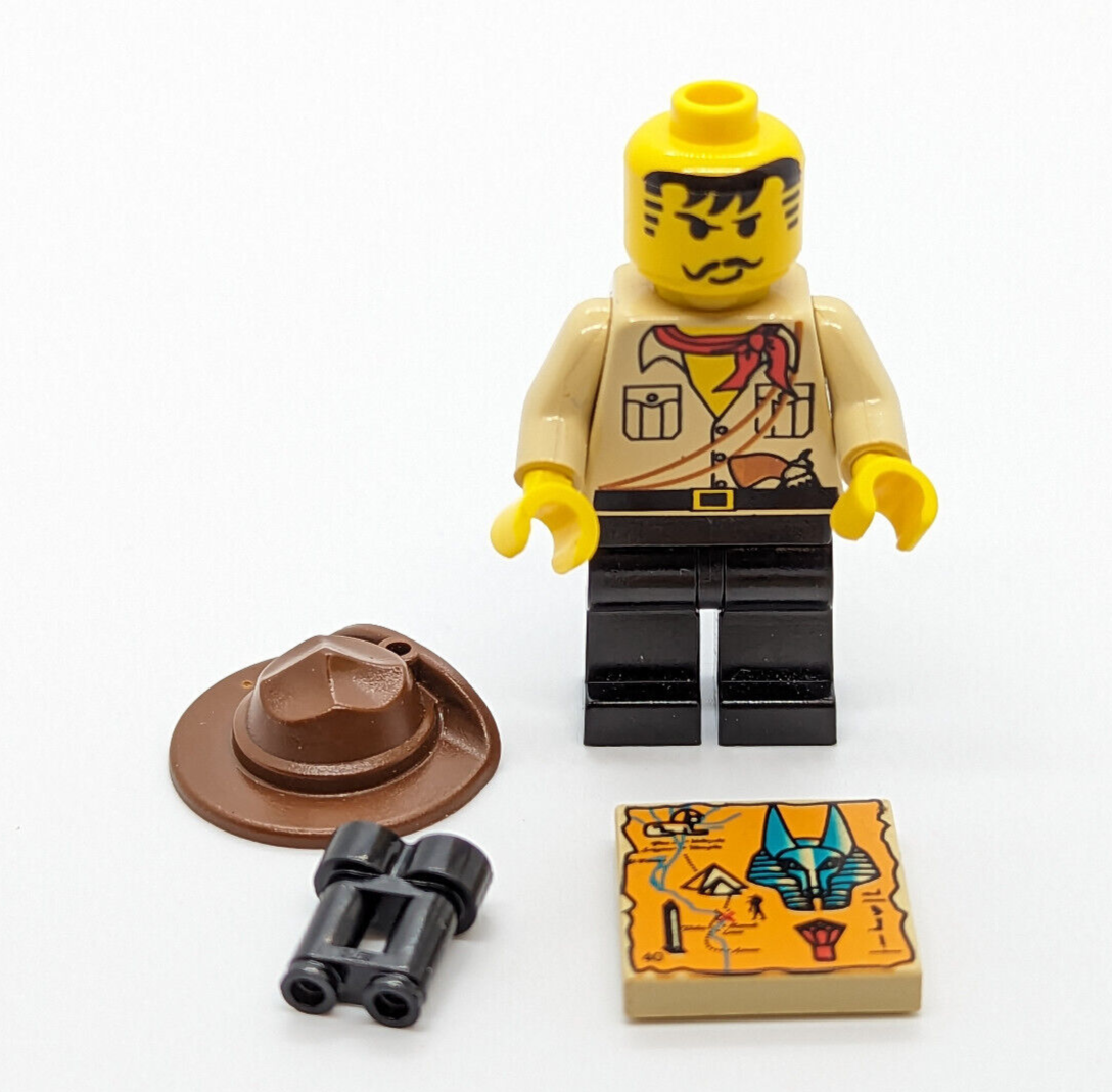 LEGO Adventurers Desert Minifigure Johnny Thunder, Hieroglyphs Map (adv010) 5988 - StudBee