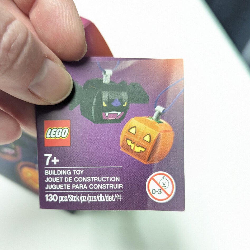 LEGO 854049: Halloween Pumpkin & Bat Duo Ornament Building Toy - StudBee