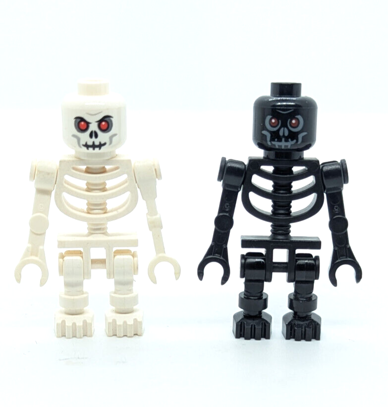 (Lot of 2) LEGO Castle Minifigures - Fantasy Era Skeleton (cas327 cas328) 852272 - StudBee