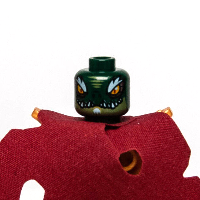 LEGO Chima Minifigure - Crominus Tattered Cape (loc023) Crocodile w/ 3 Weapons - StudBee