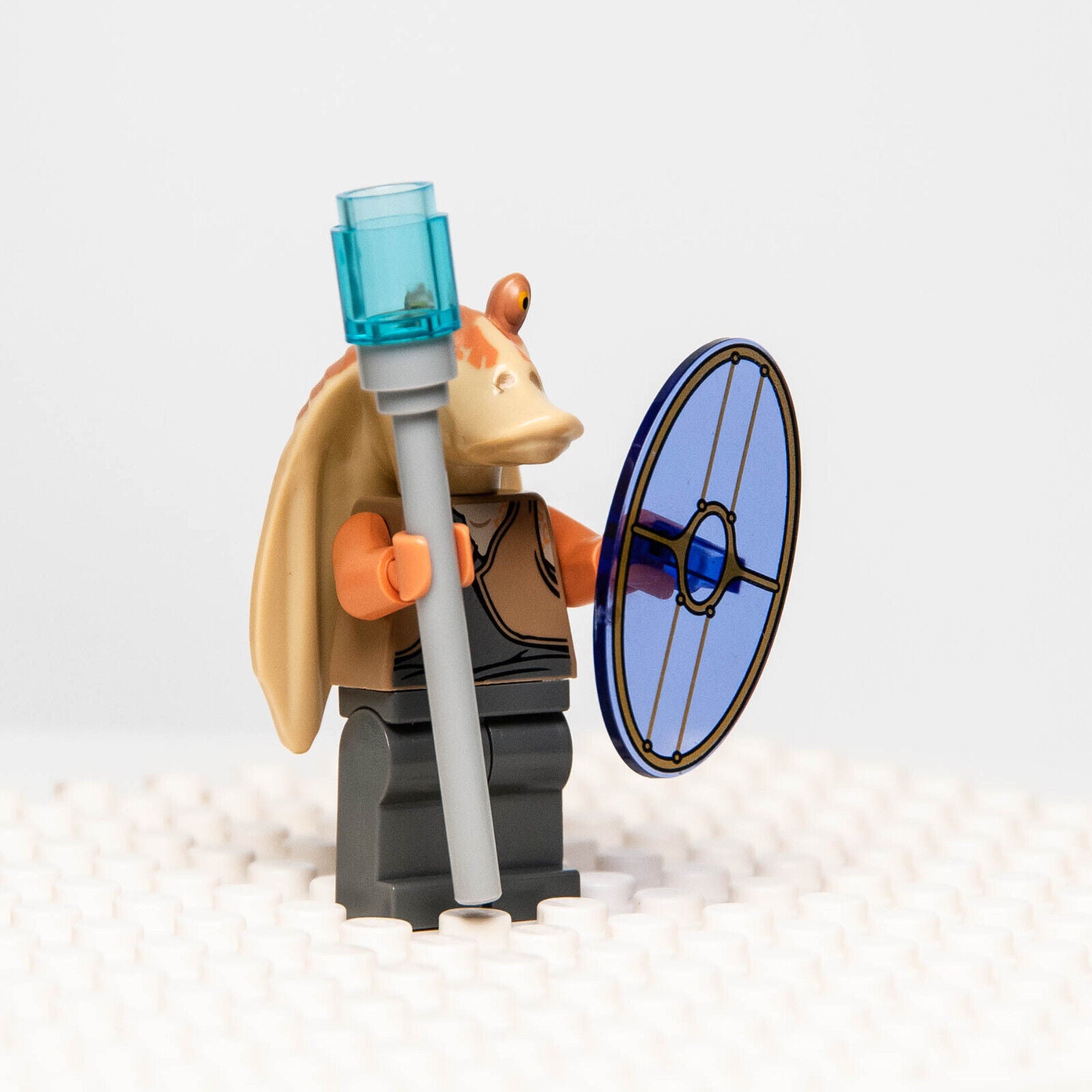 LEGO Minifigure Star Wars Jar Jar Binks w/Gungan Shield 75080 9499 7929 (sw0301 - StudBee