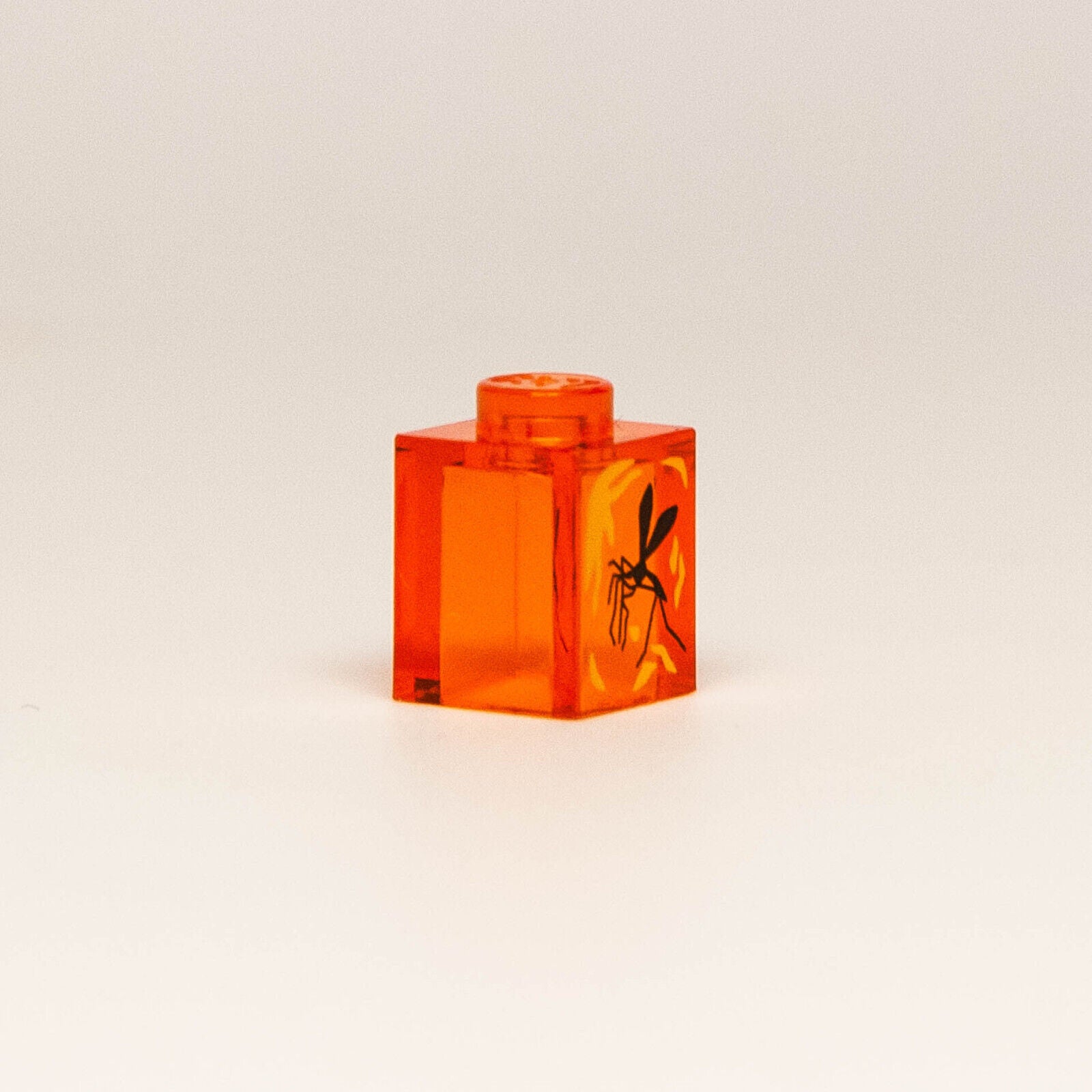 LEGO Jurassic Park World - Mosquito Amber Brick - Trans Orange 1x1 Bug Dinosaur - StudBee