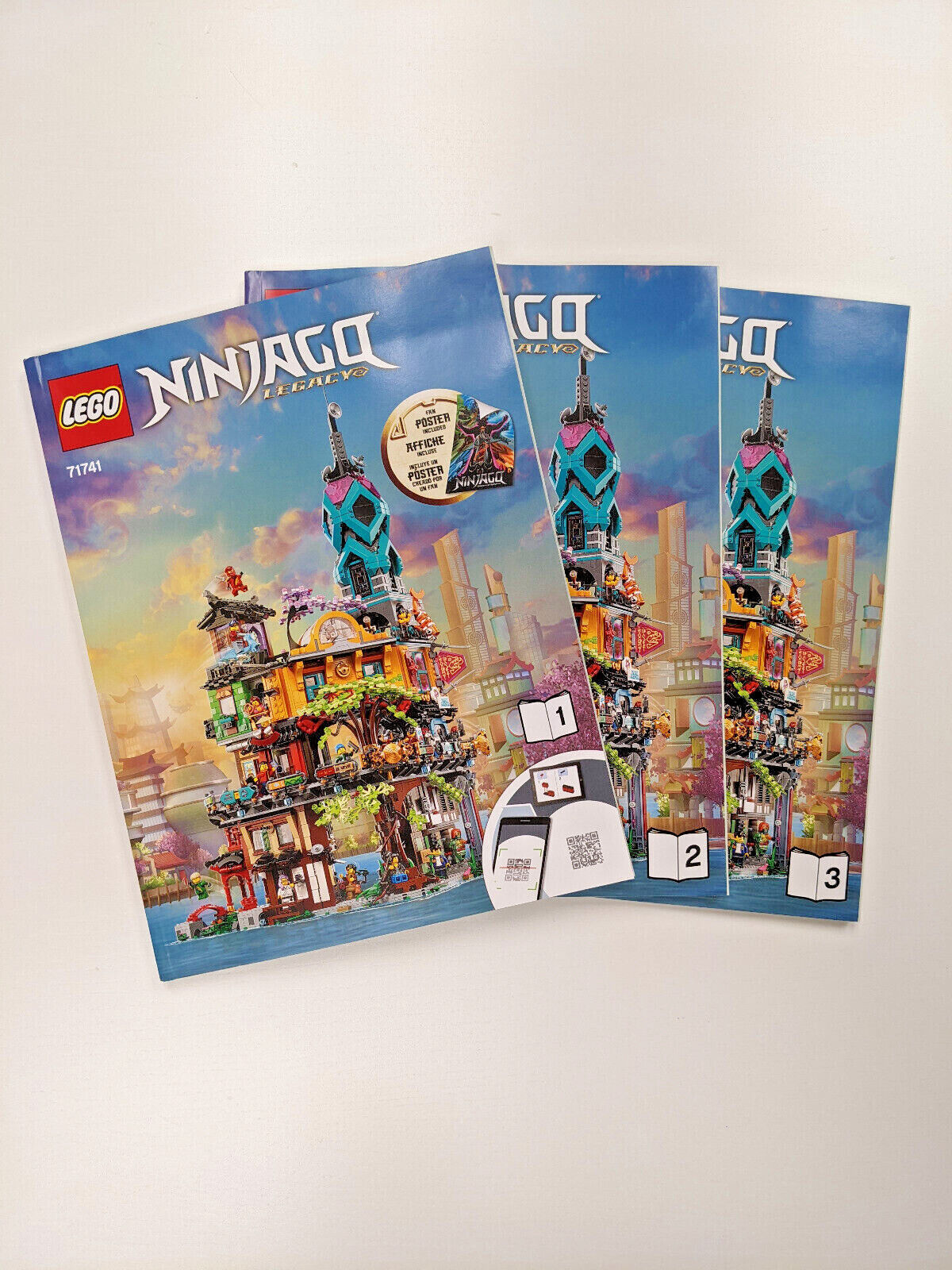 All 3 Books Lego Ninjago 71741 City Gardens - Manuals NEW -INSTRUCTIONS ONLY - StudBee