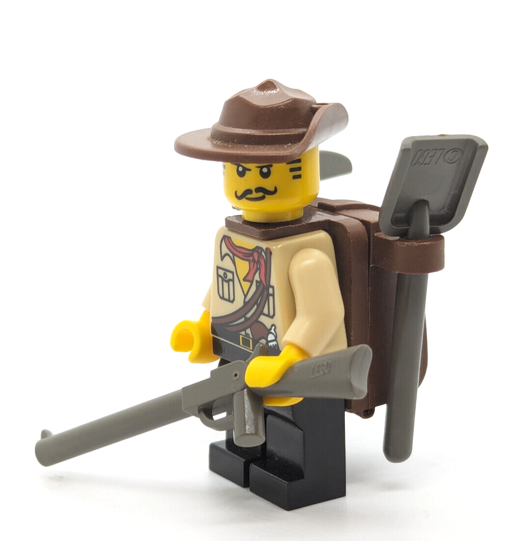 LEGO Adventurers Desert Minifigure Johnny Thunder w/ Backpack (adv041) 5988 5900
