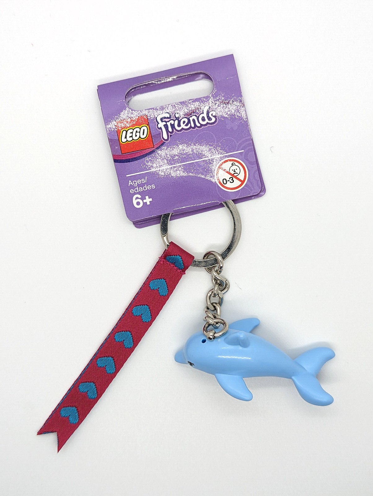New LEGO Friends Dolphin Keychain Bag Charm w/ Hearts Ribbon 2015 (851576) (frnd - StudBee