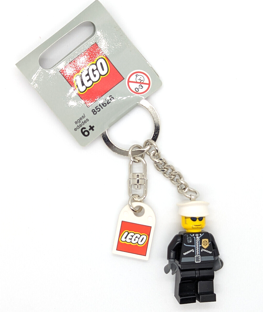 NWT Lego City Policeman Police Cop Key Chain Ring 851626 (cty - StudBee