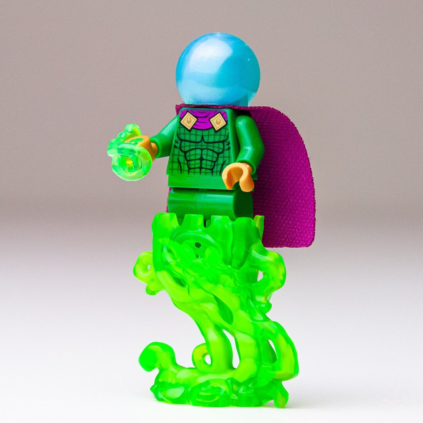 New LEGO Minifigure - Mysterio Light Gray Head - Marvel Spider Man 76174 (sh681) - StudBee