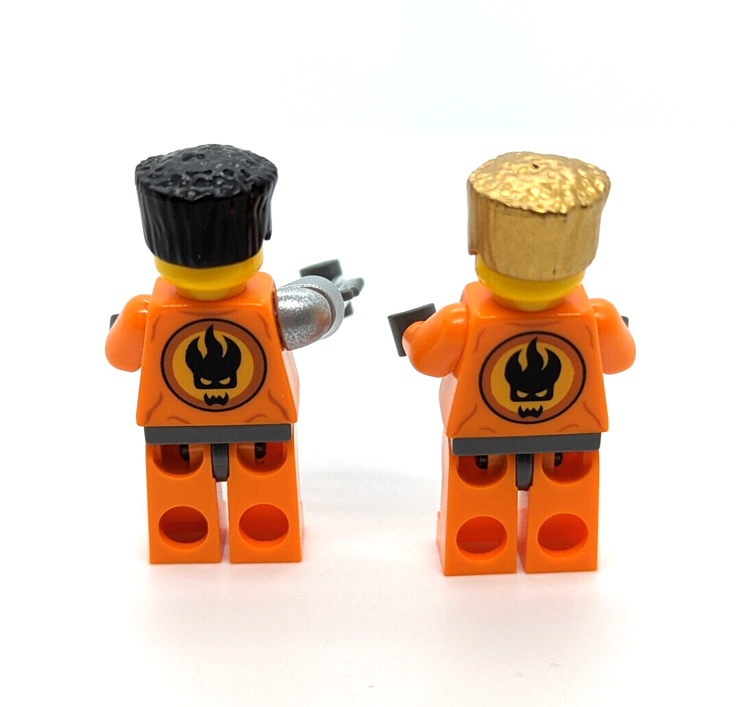 (Lot of 2) Lego Agent Minifigures Gold Tooth & Saw Fist w/ Gold Dinosaur (agt007 - StudBee
