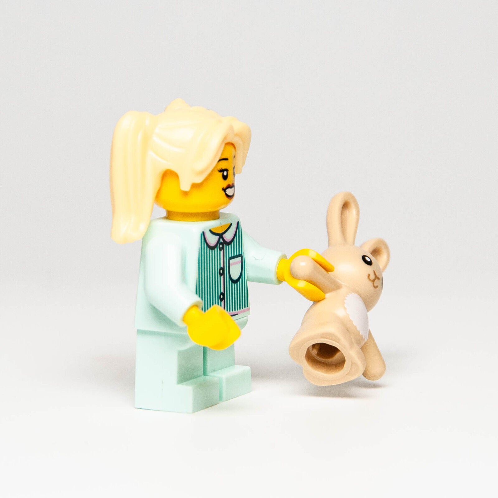 New Lego BAM Minifigure - Aqua PJ Pajamas Little Girl & Bunny 2022 Bedtime - StudBee