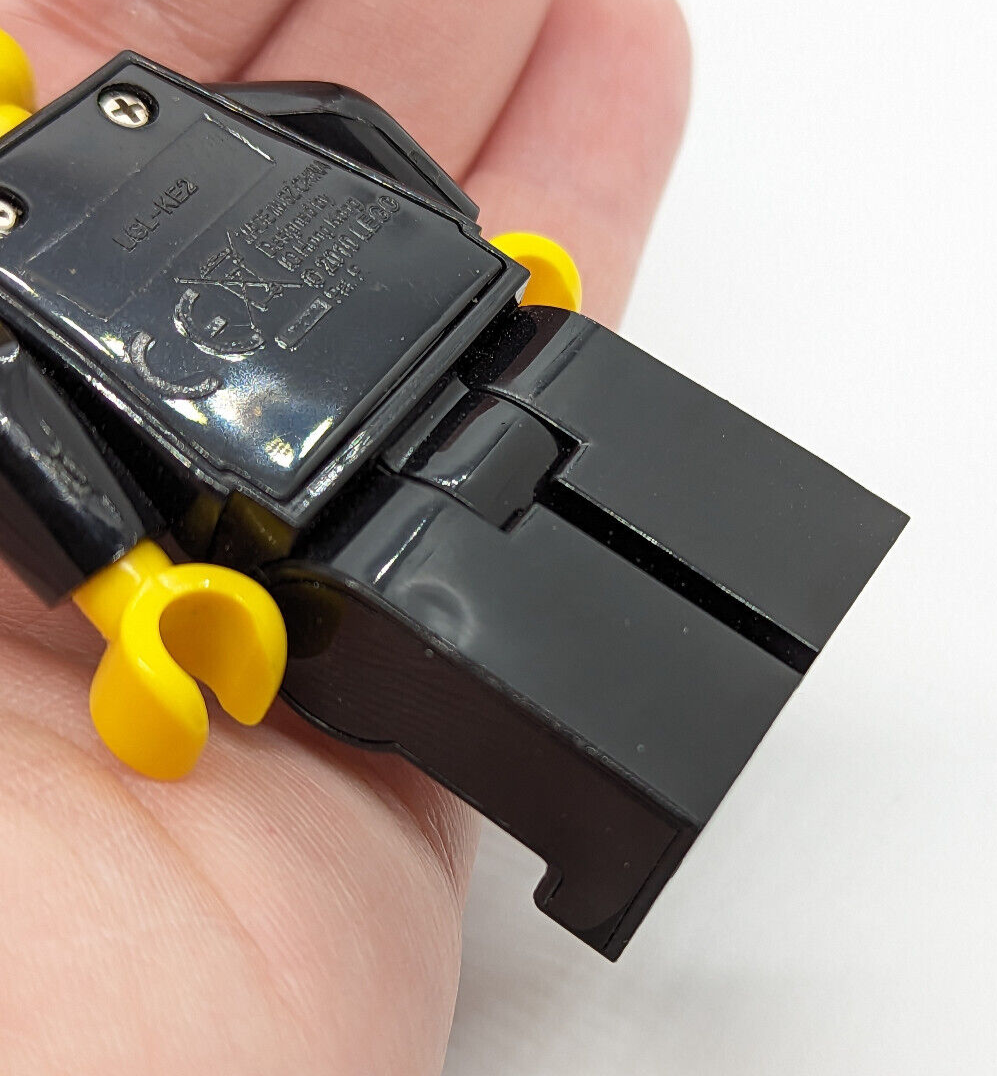 NEW Lego Minifigure Firefighter LED Key Chain, Flashlight Mini Torch 3" Tall - StudBee