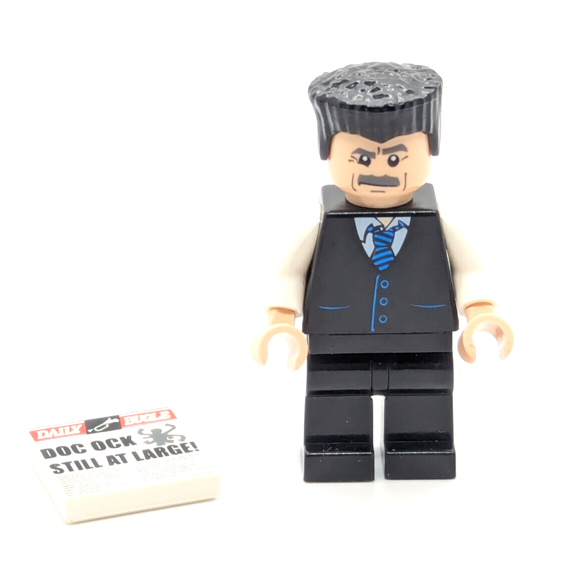LEGO J. Jonah Jameson Minifigure w/ Doc Ock Newspaper (spd017) 4855 Bugle Train - StudBee