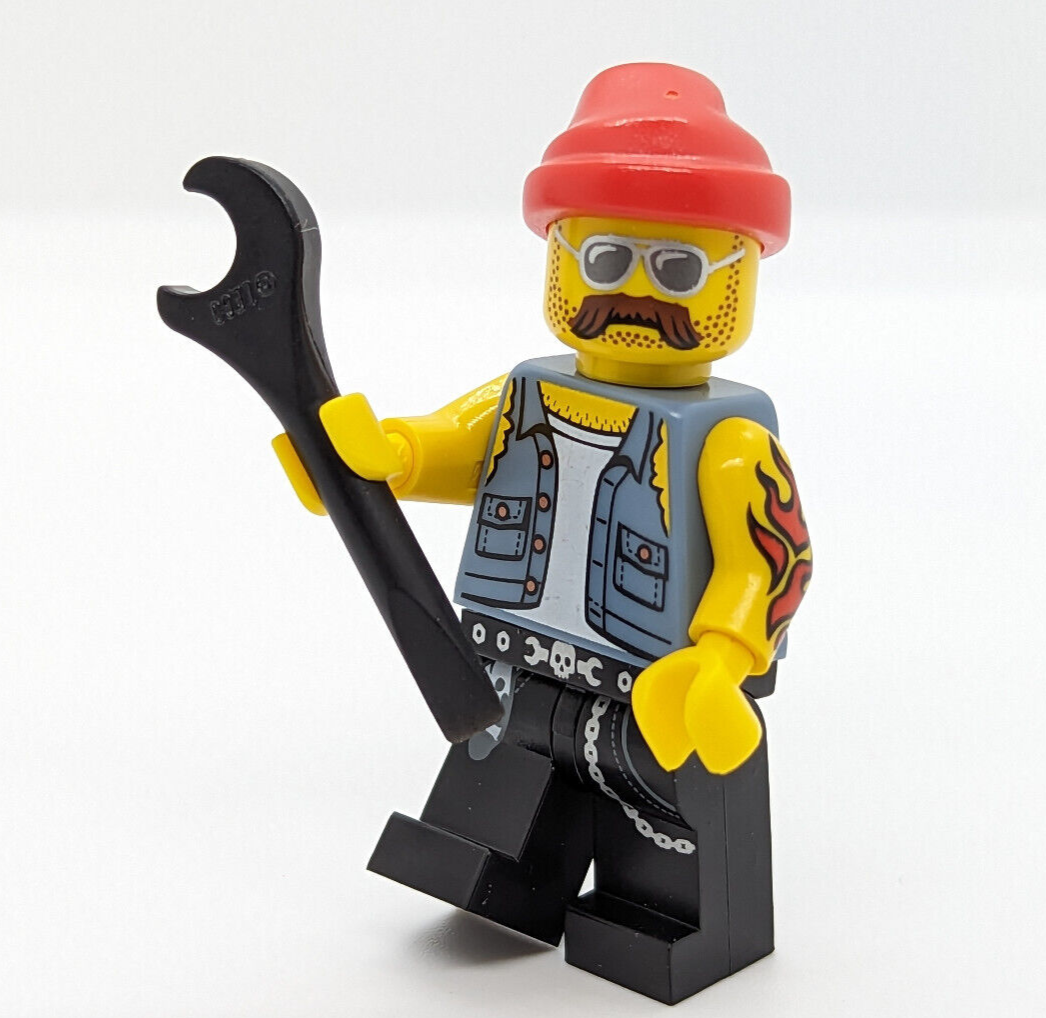 LEGO Motorcycle Mechanic Biker Tattoo - CMF Series 10 - 71001 col10-16 (col160) - StudBee