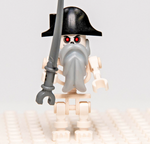 Lego Castle Fantasy Era Minifigure - Skeleton Ship Captain (cas346)