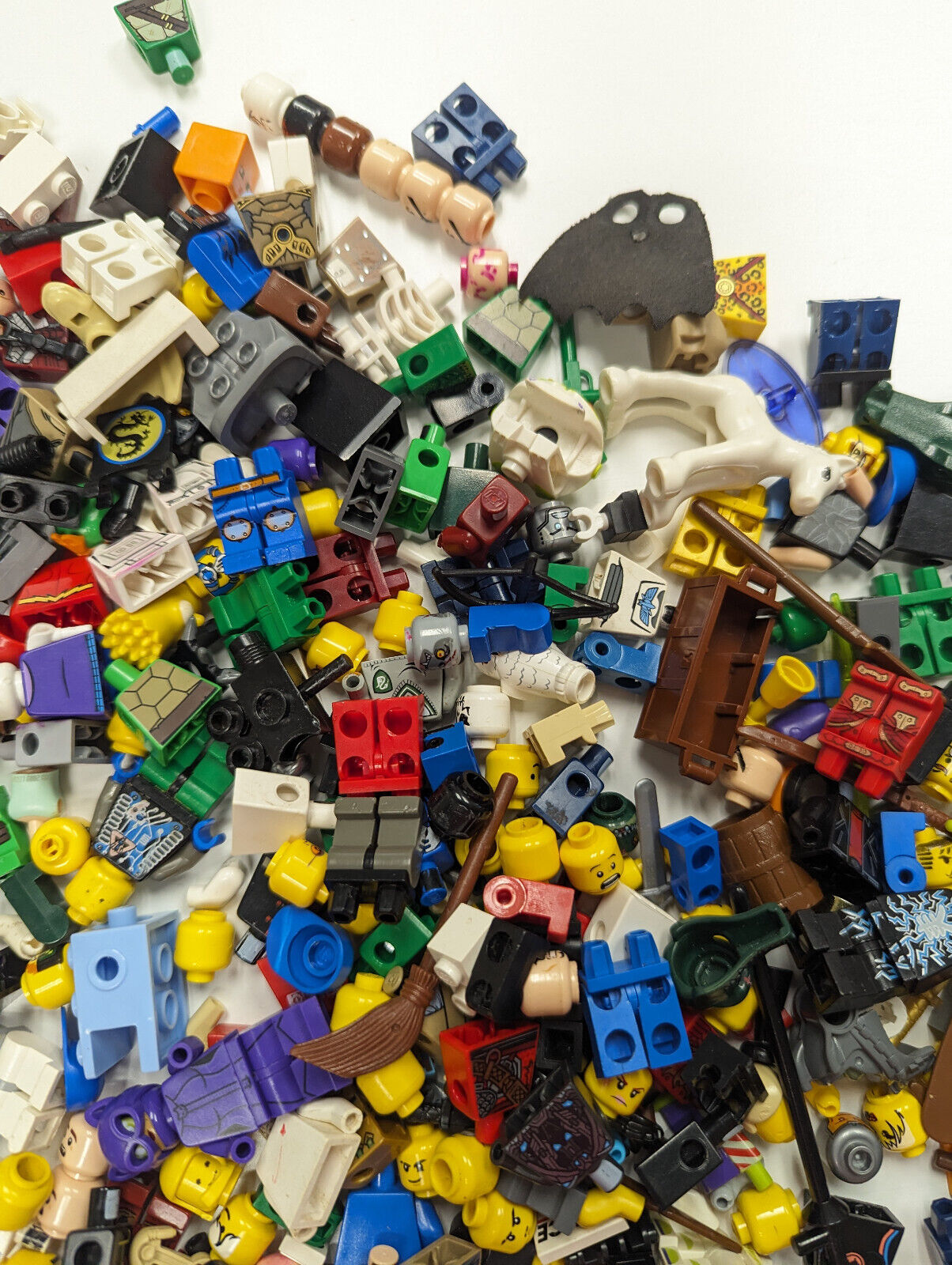 Huge Damaged Authentic LEGO Minifigure Parts & Pieces Lot - StudBee