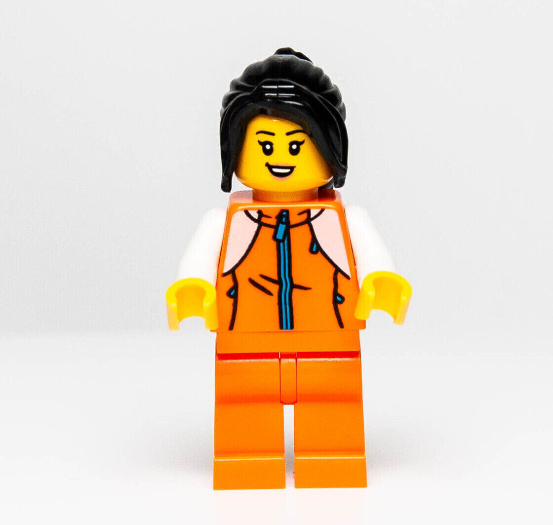 NEW LEGO Lunar Minifigure Woman Orange Tracksuit (hol266) 80108 - StudBee