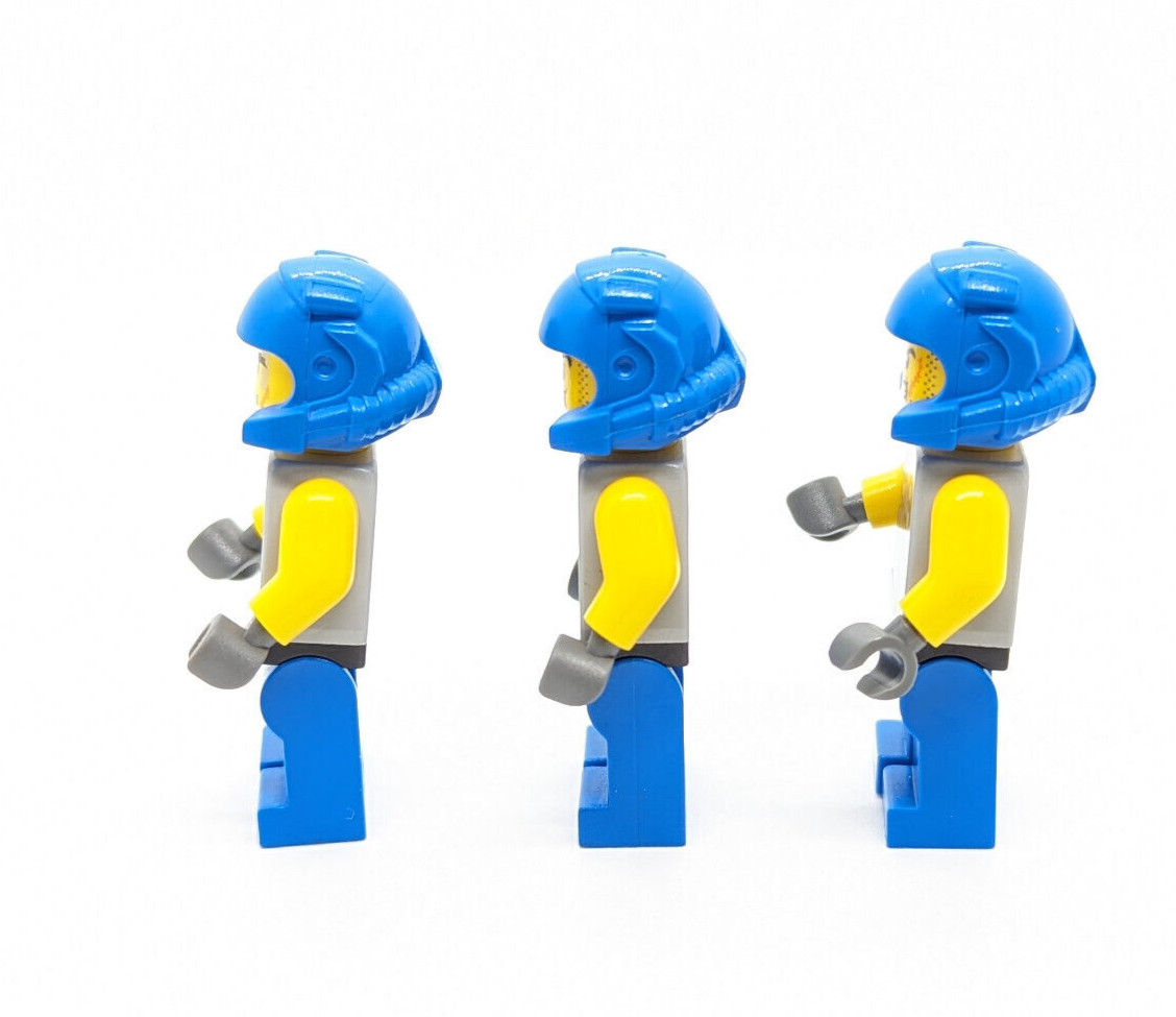 (Lot of 3) Lego Power Miners Minifig w/ Tools & Crystals 8709 Mining Station (pm - StudBee