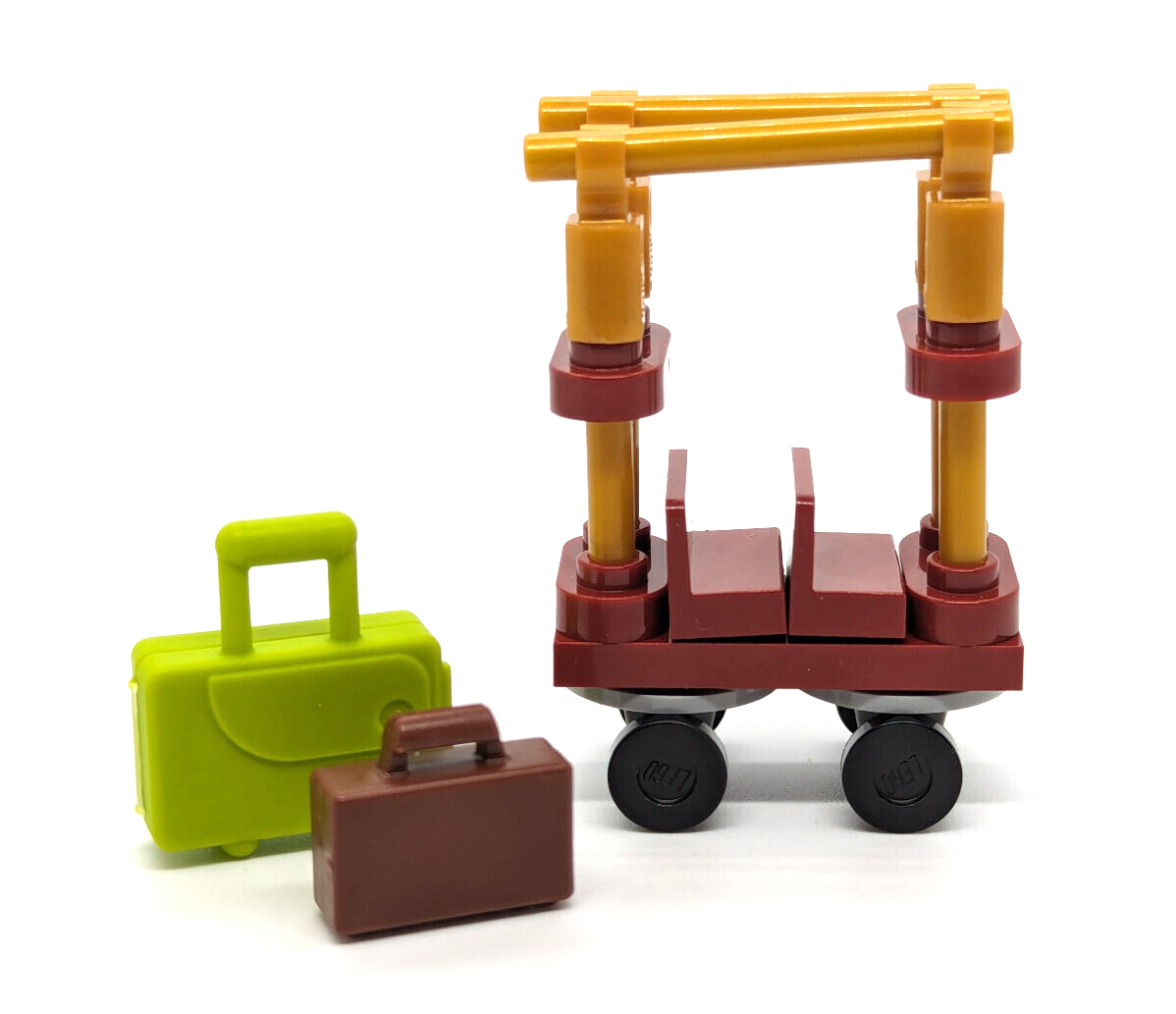 Lego Boutique Hotel Minifigures: Bellhop & Receptionist w/ Luggage Cart 10297 - StudBee