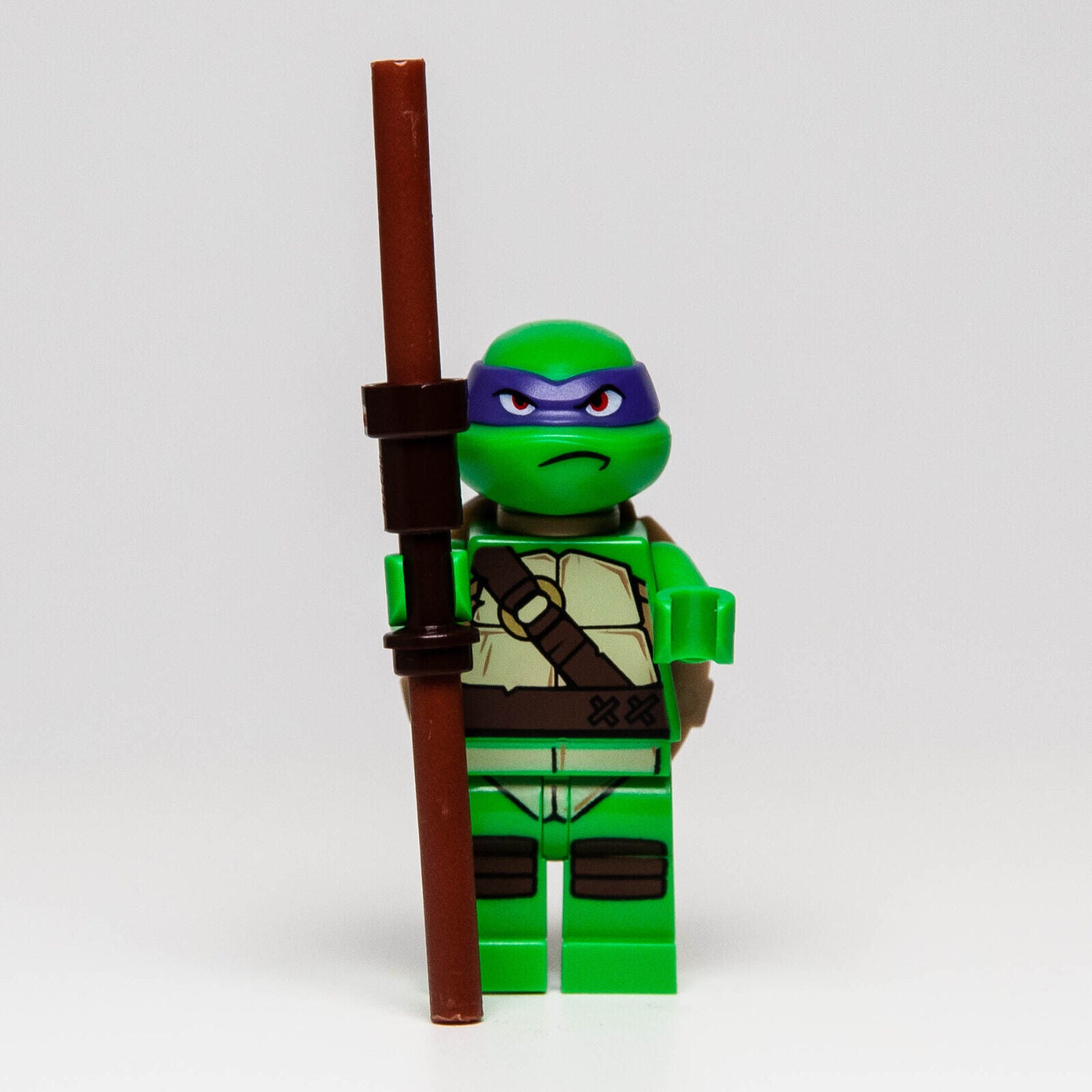 Lego TMNT Minifigure - Donatello, Frown w/ Weapon (tnt019) 79101 - StudBee
