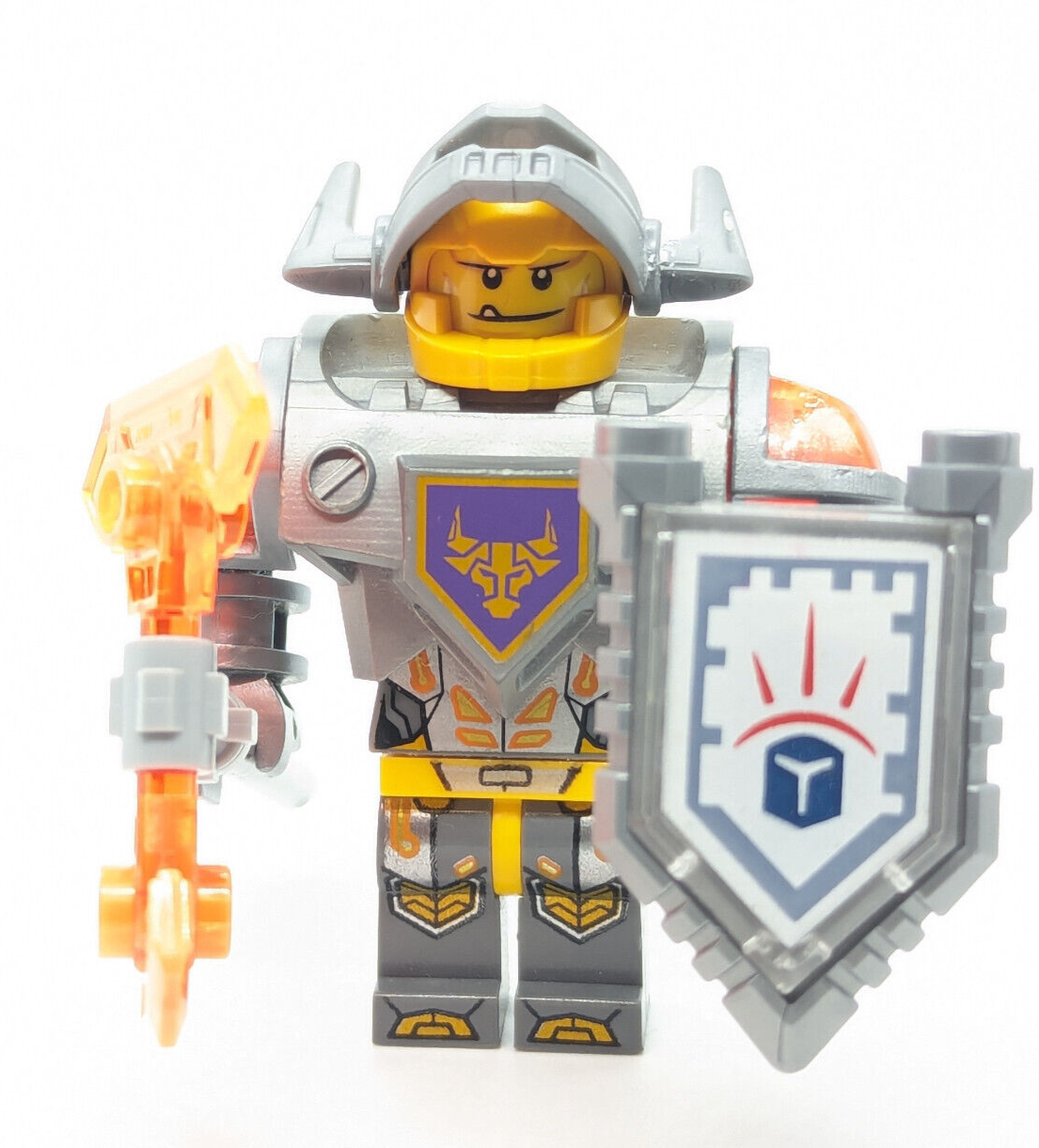 LEGO Nexo Knights Minifigure *CONDITION* Axl Flat Silver (nex007) 7031