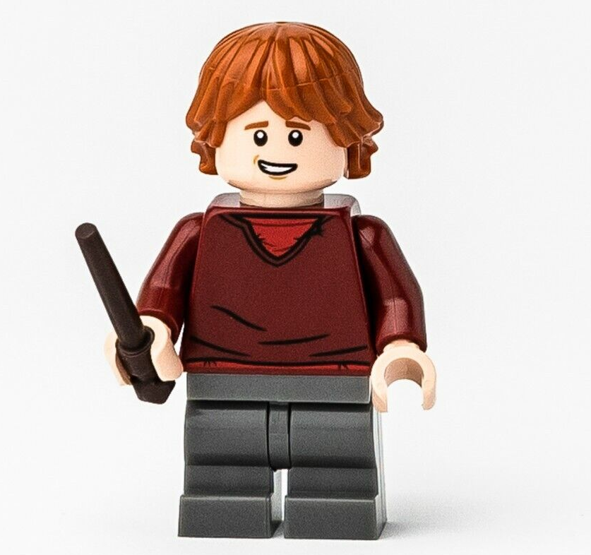 New LEGO Harry Potter Minifigure - Ron Weasley, Dark Red Sweater (hp180) Azkaban - StudBee