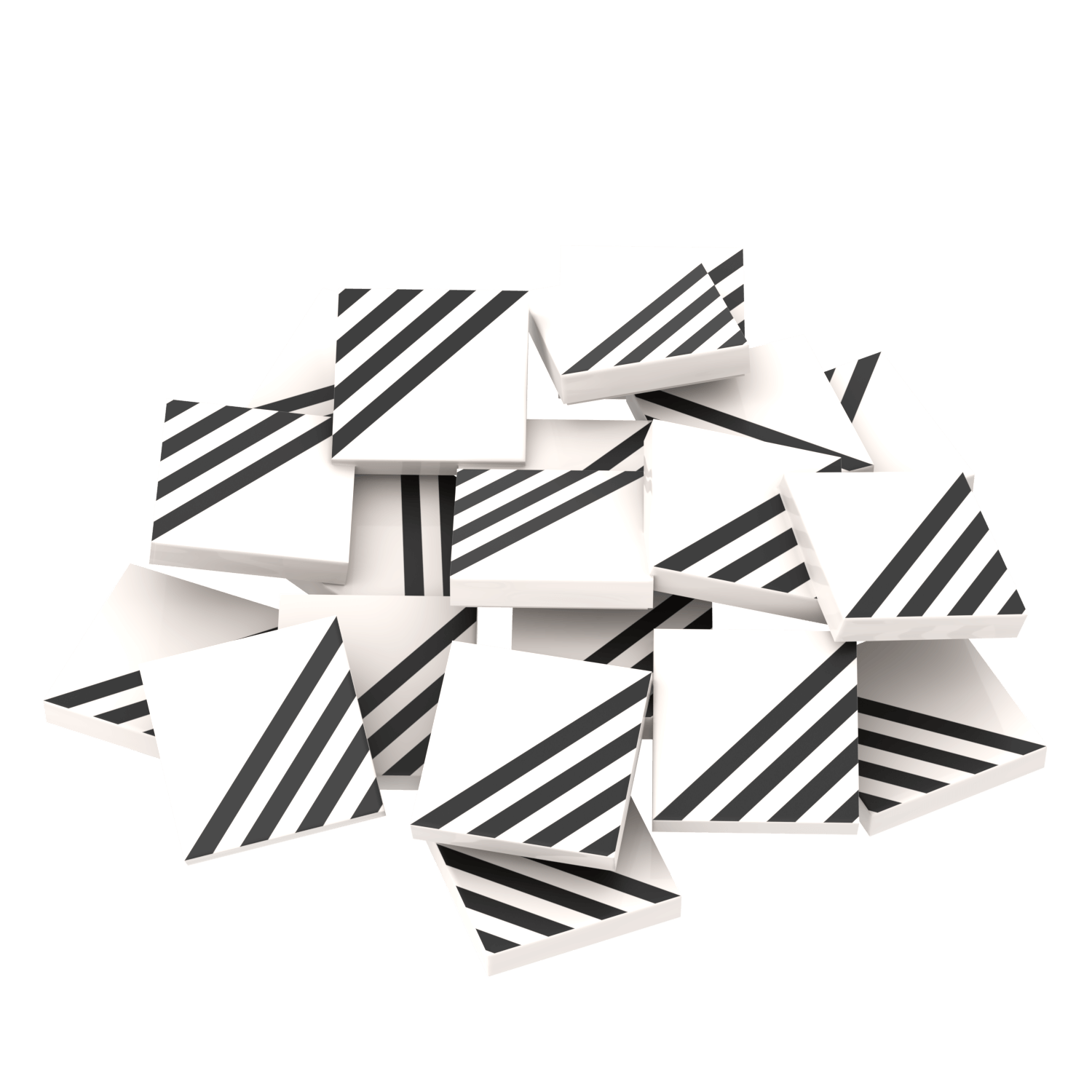 Diagonal Floor & Wall Tile - Custom Printed  (20 Pack) - Made with LEGO®