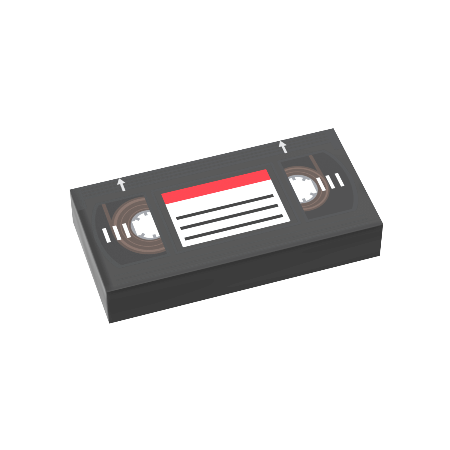 VHS Tape - Video Tape Minifig Accessory - Retro - Custom Printed - Made Using LEGO® Parts