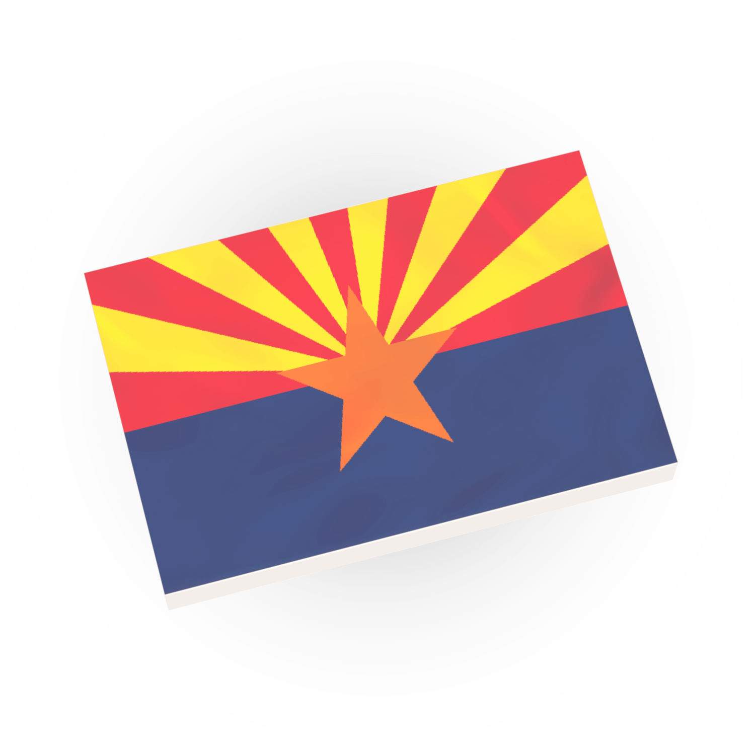 Flag of Arizona State on a white background