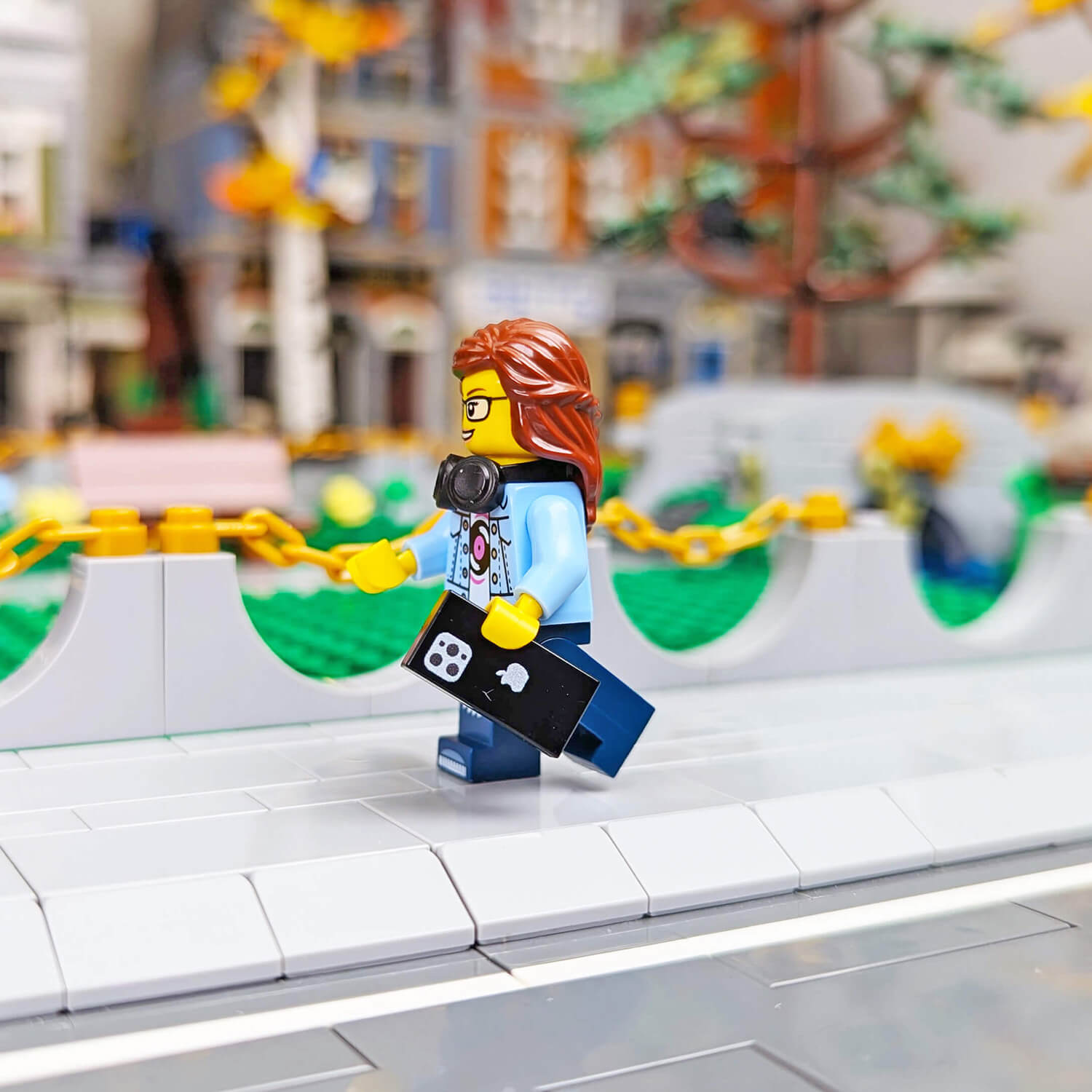 Fruit Phone - Black Cell Phone - Custom Printed - Made Using a LEGO® tile