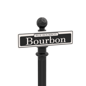 Bourbon Rocks Sign Bourbon St - Famous Street Signs - Custom Printed 1x4 Tile - Made Usin